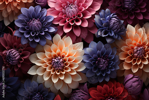 Dahlia - Intricate abstract patterns with rich colors. © Oleksandr