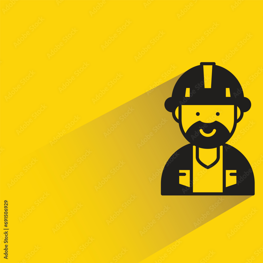 engineer icon on yellow background