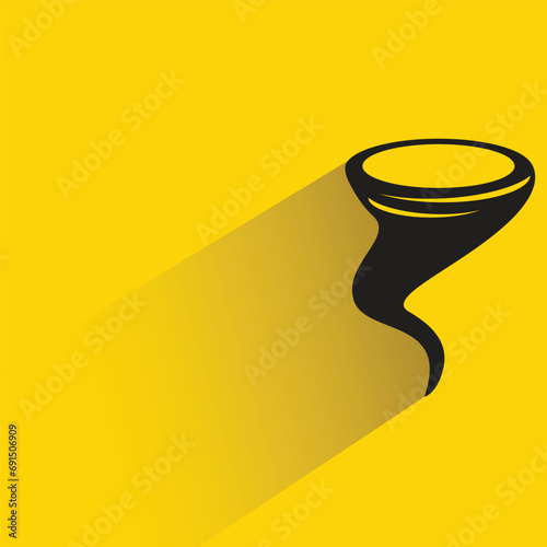 storm and hurricane on yellow background