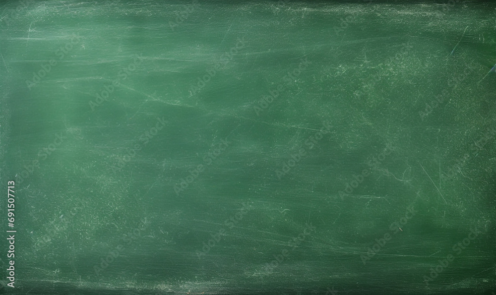 Working place on empty rubbed out on green board chalkboard texture background for learning concept or wallpaper, add text message.	
 - obrazy, fototapety, plakaty 