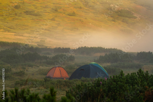 sunrise in the mountains