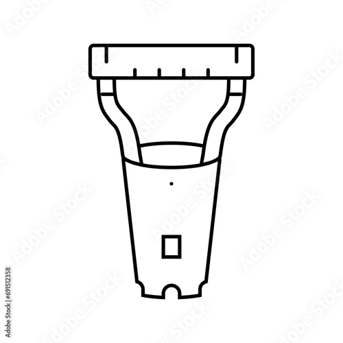 bulb planter garden tool line icon vector. bulb planter garden tool sign. isolated contour symbol black illustration