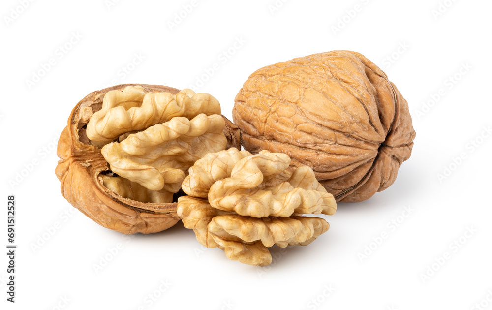 Walnut on white background Walnut on white background