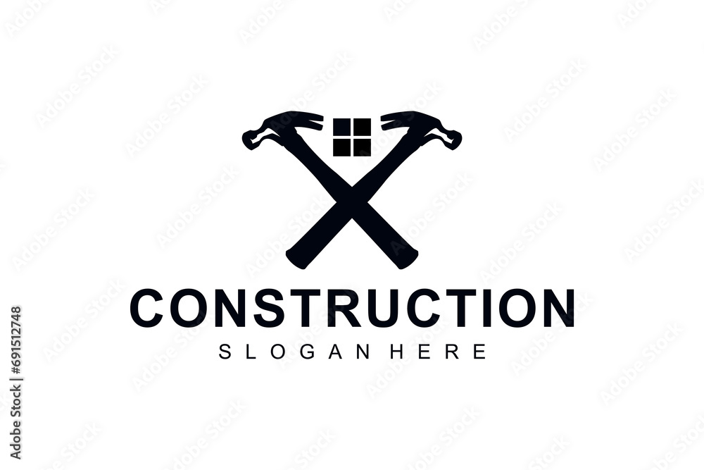 Hammer Service Repair Build Maintenance logo design Hammer Service Repair Build Maintenance logo design
