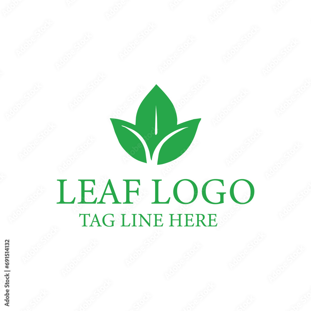Leaf logo design vector 