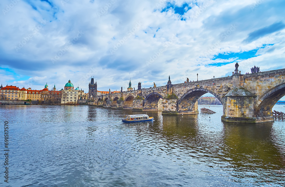 Iconic landmarks of old Prague, Czechia