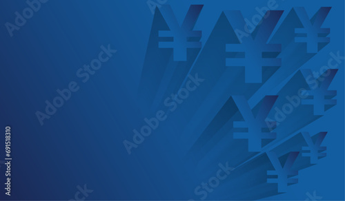 Financial Currency background templates on gradient blue, used in stock market and financial concept designs