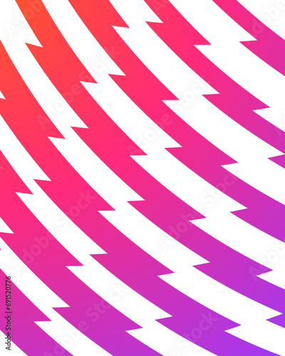 Zigzag White Orange Pink Purple Background. EPL Premier League thumbnail video print web background.