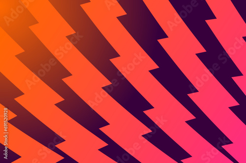 Zigzag Orange Purple Background. EPL Premier League thumbnail video print web background. photo