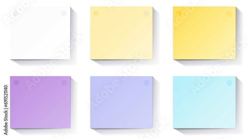 A set of four different colored sticky notes photo
