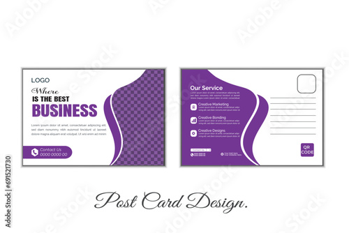 Vector corporate real estate business postcard design template vector