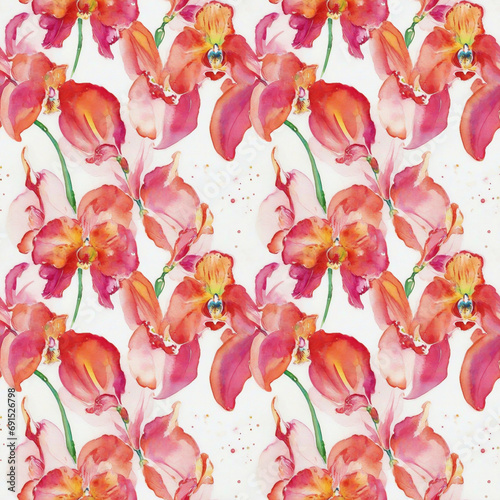 pattern with orchids