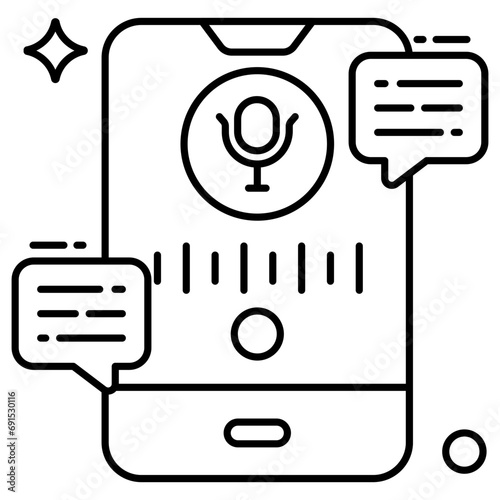 An icon design of mobile voice message 