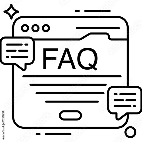 A unique design icon of frequently ask question 