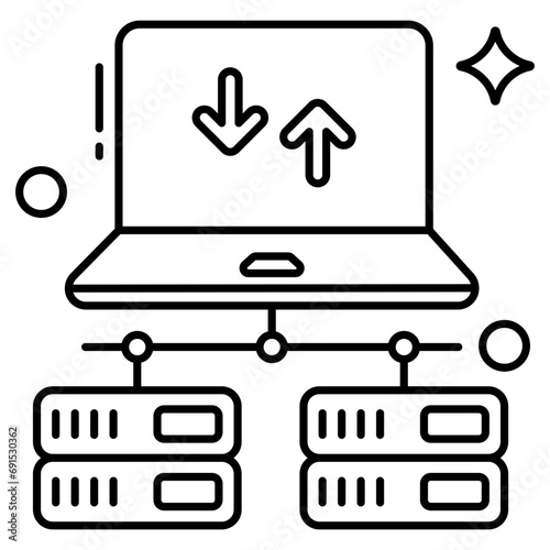 Modern design icon of online data transfer 
