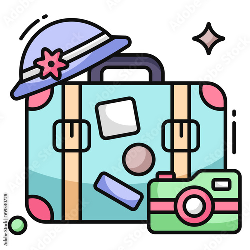 Modern design icon of briefcase 