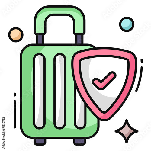Modern design icon of secure bag