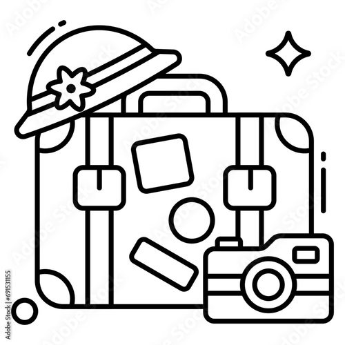 Modern design icon of briefcase 