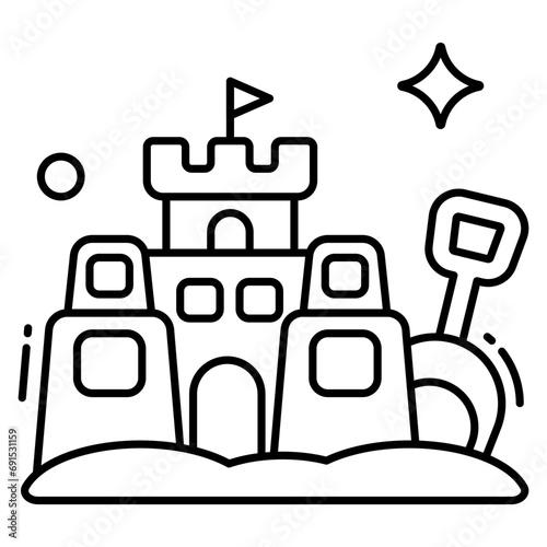 Premium download icon of castle 