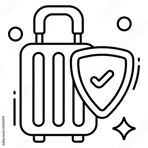 Modern design icon of secure bag