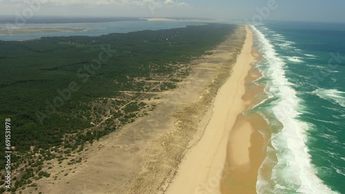 Vue aérienne des plages du cap ferret photo