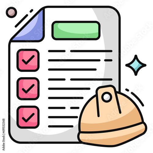 Checklist vector, icon of list