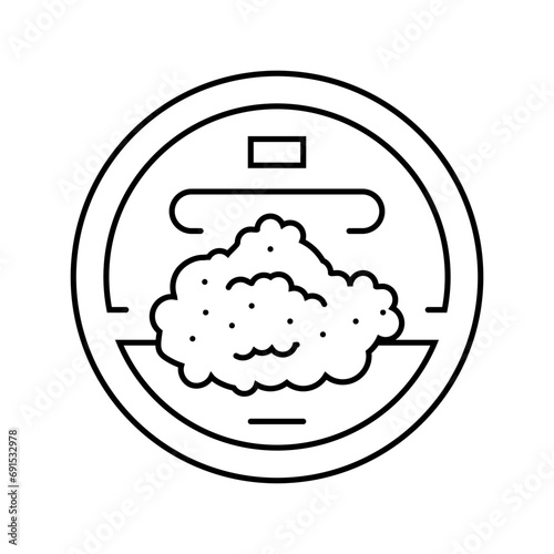 snuff tobacco nicotine line icon vector. snuff tobacco nicotine sign. isolated contour symbol black illustration