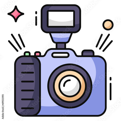 Vector design of camera, photographic equipment