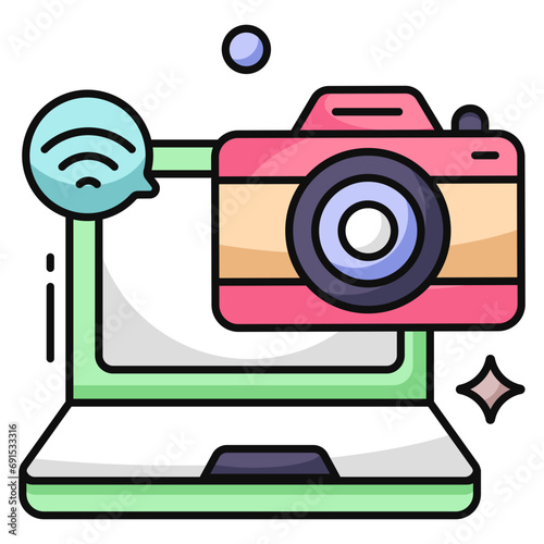 Vector design of smart camera, photographic equipment