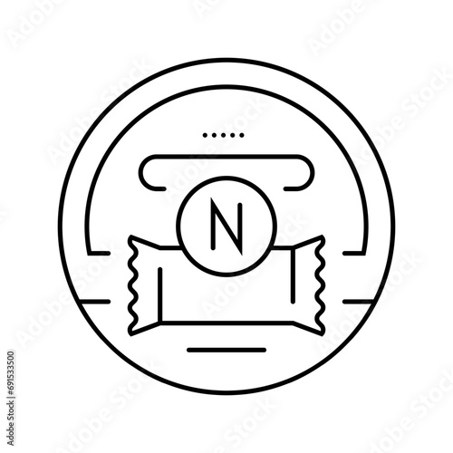 snus nicotine pouch line icon vector. snus nicotine pouch sign. isolated contour symbol black illustration