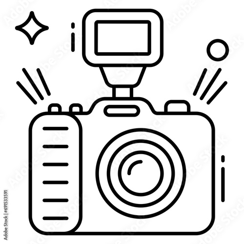 Vector design of camera, photographic equipment