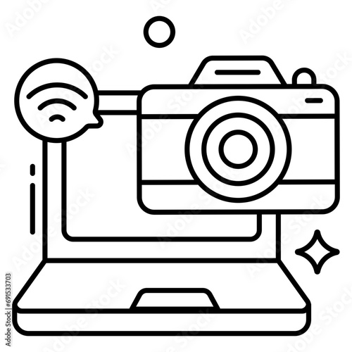 Vector design of smart camera, photographic equipment