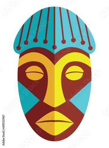 nigerian mask colored
