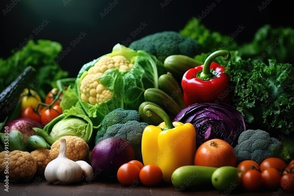 Fresh Vegetables On Earth, Vegan And World Food Day Photorealism Fresh Vegetables On Earth, Vegan And World Food Day Photorealism