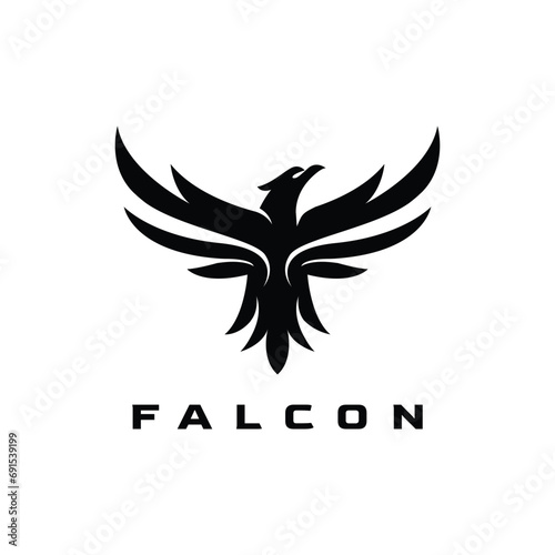 Pheonix Logo Design Template: Vector Illustration.