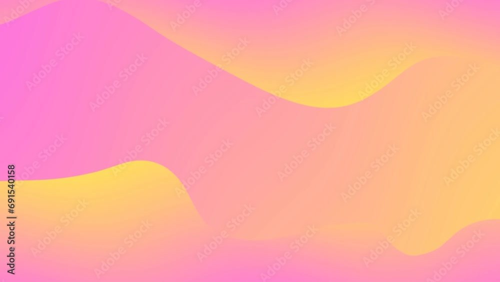 Abstract wavy gradient pink and yellow background. Digital abstract flow wave seamless loop animation. Animated background. 4k Abstract wavy gradient pink and yellow background. Digital abstract flow wave seamless loop animation. Animated background. 4k