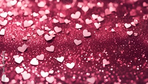 sparkly heart-shaped glitter
