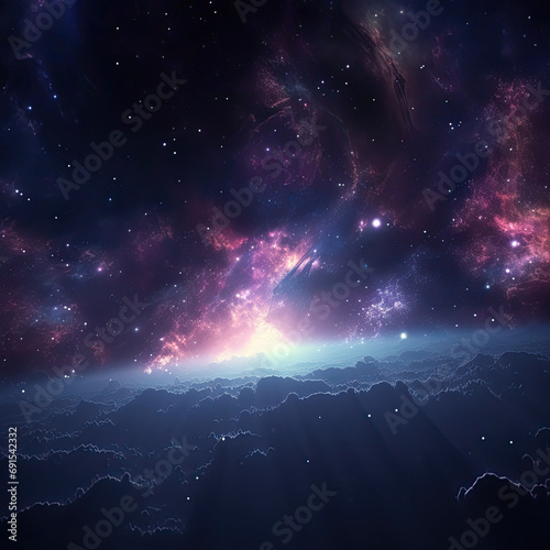 Beautiful Galaxy Themed Background