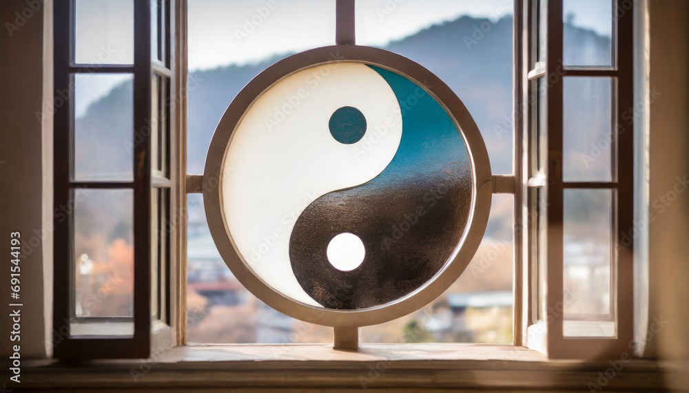 yin yang symbol representing balance and harmony in black and white ...