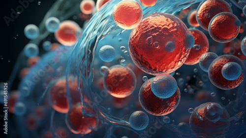 A high-resolution 3D rendering depicting a NAD+ cell with exceptional quality