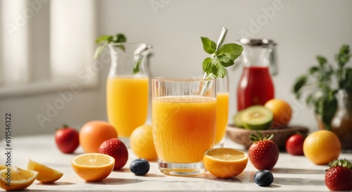 Fruit juice and vitamins
