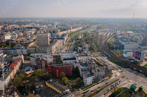 Elevated view of the apartments in Warsaw
