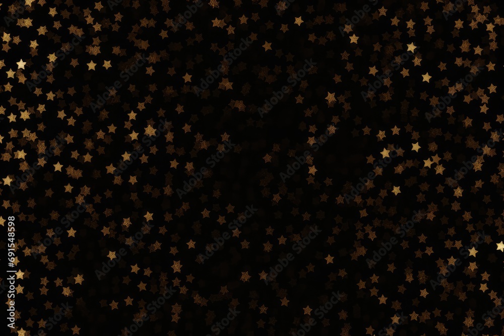 Abstract festive dark background of golden sparkle stars with copy space for text. Abstract festive dark background of golden sparkle stars with copy space for text.