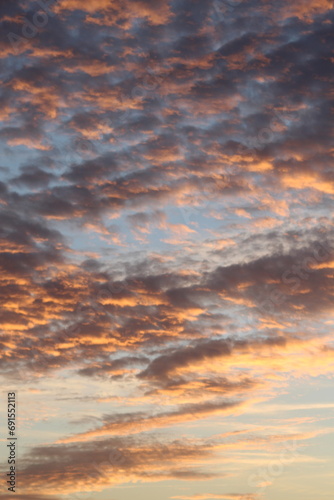 Tangerine grey clouds