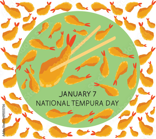 national tempura day is celebrated every year on 7 january.