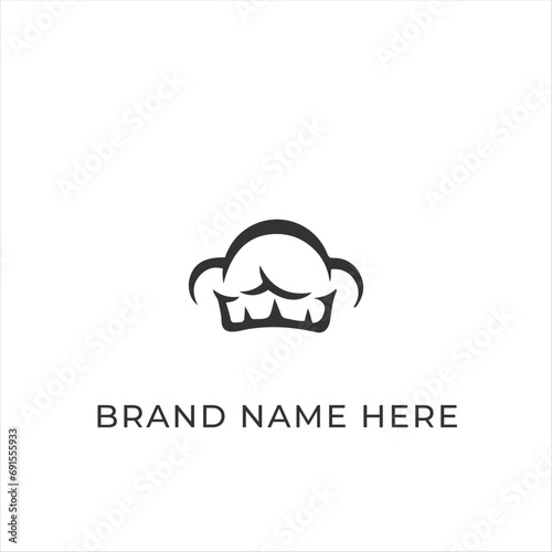 chef cafe and rastorant logo design ,Chef logo design vector illustration