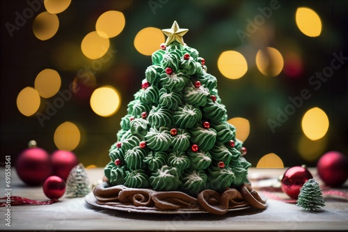 christmas tree shape cake