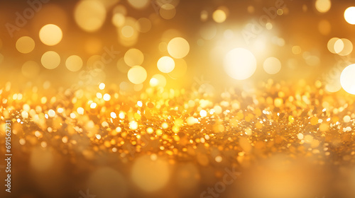 yellow glow particle abstract bokeh background