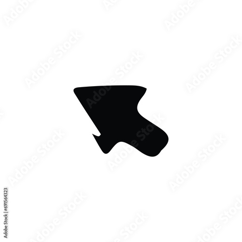 Cursor pointer icon. Simple style web development company poster background symbol. Cursor pointer brand logo design element. Cursor pointer t-shirt printing. Vector for sticker.