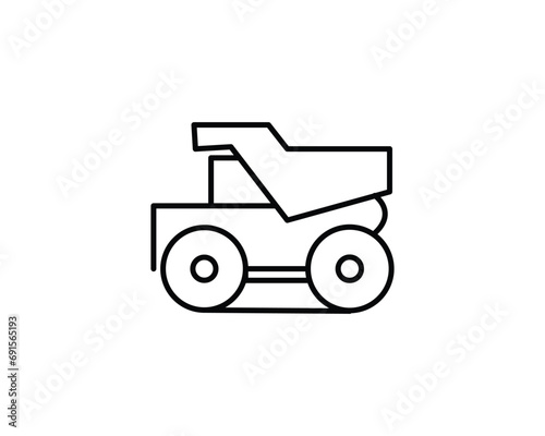 Dumper truck icon vector symbol design illustration 